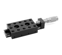 Vituord X Axis Manual Linear Stage, Precision Displacement Table Station, Micrometer Fine-tuning, Stroke 25mm, With M6 Screw Hole, For Microscopy Work Optical Experiment A