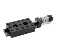 Vituord X Axis Manual Linear Stage, Precision Displacement Table Station, Micrometer Fine-tuning, Stroke 25mm, With M6 Screw Hole, For Microscopy Work Optical Experiment B