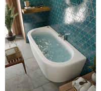 Vitura Back To Wall Whirlpool Bath with 6 Jets & Panel - 1700 x 800mm
