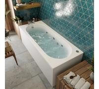 Vitura Curved Whirlpool Bath with 6 Jets - Single Ended 1700 x 700mm
