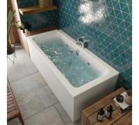 Vitura Square Whirlpool Bath with 14 Jets - Double Ended 1700 x 750mm