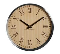 Vitus Natural And Silver Wall Clock Roman Numerals