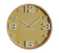 Vitus Yellow Wood Large Numbers Wall Clock