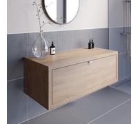 Vitusso Garda Wood Wall Hung Countertop Vanity Unit without Basin - 1100mm