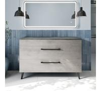 Vitusso Idro Grey Freestanding Countertop Vanity Unit without Basin - 1200mm