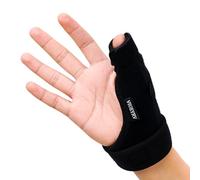 VIUEYRV Trigger Thumb Stabilizer Splint- Adjustable Thumb Spica Support Brace for Pain, Sprains, Arthritis, Tendonitis, Breathable and Easy Application.(Right & Left Hand) (Black)