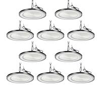 Viugreum 10 Packs 300W UFO LED High Bay Light, 30000LM Commercial Bay Lighting Coolwhite 6500K, IP65 Waterproof AC 85-265V LED Warehouse Lamp Shop Garage Light for Factory Workshop Gym