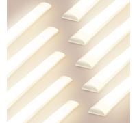 Viugreum 10 Packs 4FT LED Batten Light 40W, 115cm Office Ceiling Tube Lights, 4000K Neutral White, 180 °Beam Angle, Low Profile Ceiling Light Strip for Home, Workshop, Kitchen, Garage, Warehouse