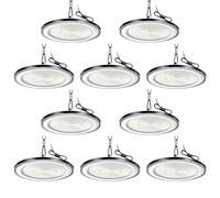 Viugreum 10 Packs 500W UFO LED High Bay Light, 50000LM Commercial Bay Lighting Daylight 6500K, IP65 Waterproof AC 85-265V LED Warehouse Light Shop Light Garage Light for Factory Workshop Gym