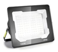 Viugreum 100W Led Floodlight, 10000LM Security Light 6500K Daylight White, IP66 Waterproof Outside Flood Lights Mains Powered, 180° Beam Angle Flood Light Outdoor Spotlight