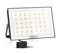 Viugreum 100W Security Light, 10000LM Led Floodlight 6500K Daylight White, IP66 Waterproof Outside Flood Lights Mains Powered, 140° Beam Angle Flood Light Outdoor Spotlight for Garden Patio Garage