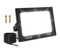 Viugreum 150W Led Floodlight Outdoor 12000LM Safety Light IP65 Waterproof Garden Flood Lights Unique Shell Work Lighting Cold White Wall Light with 75cm Cable Outside for Yard Garden Backyard