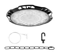 Viugreum 200W LED High Bay Light, 6500K 20000LM Bright UFO LED High Bay Lights, IP65 LED Workshop Garage Light with 2.5ft Cable, Chain & Safety Rope for Warehouse Workshop Factory Garage