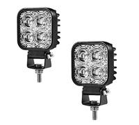 Viugreum 2pcs 12W Mini Ultr Thin LED Work Light, 960lm Spot Beam 12V 24V Offroad Fog Lamps for Car Tractor Truck SUV ATV Boat Motorcycle Excavator