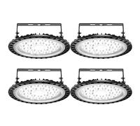 Viugreum 4 Pack 100W UFO LED High Bay Light, 10000LM Ultra Thin LED Warehouse Lighting 6500K Daylight White, IP65 Waterproof Commercial Bay Lighting Shop Area Workshop Garage Lights Fixtures
