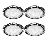 Viugreum 4 Packs 150W LED High Bay Light, 6500K 15000LM Bright UFO LED High Bay Lights, IP65 LED Workshop Garage Light with 2.5ft Cable, Chain & Safety Rope for Warehouse Workshop Factory Garage
