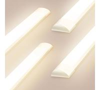 Viugreum 4 Packs 4FT LED Batten Light 40W, 115cm Office Ceiling Tube Lights, 4000K Neutral White, 180 °Beam Angle, Low Profile Ceiling Light Strip for Home, Workshop, Kitchen, Garage, Warehouse