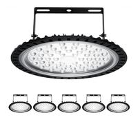 Viugreum 6 Pack 200W UFO LED High Bay Light, 20000LM Ultra Thin LED Warehouse Lighting 6500K Daylight White, IP65 Waterproof Commercial Bay Lighting Shop Area Workshop Garage Lights Fixtures