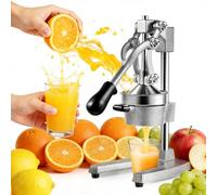 Viugreum Hand Press Juicer Machine, Manual Orange Juicer Professional Citrus Juicers Lemon Squeezer, Commercial Extractors Countertop Squeezer for Orange Lime Lemon, Whole Fruit Juicing (Dark Grey)