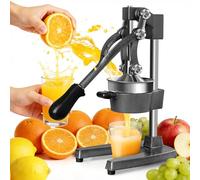 Viugreum Hand Press Juicer Machine, Manual Orange Juicer Professional Citrus Juicers Lemon Squeezer, Commercial Extractors Countertop Squeezer for Orange Lime Lemon, Whole Fruit Juicing (Black)