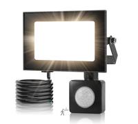 Viugreum Security Light Outdoor, 20W 2000LM Motion Sensor Floodlight, 3000K PIR Sensor Flood Lights IP66 Waterproof, Outdoor Wall Light Flood Lamp for Garden, Backyard, Garages(50cm Cord)