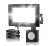 Viugreum Security Light Outdoor, 20W 2000LM Motion Sensor Floodlight, 6500K PIR Sensor Flood Lights IP66 Waterproof, Outdoor Wall Light Flood Lamp for Garden, Backyard, Garages(50cm Cord)