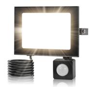 Viugreum Security Light Outdoor, 30W 3000LM Motion Sensor Floodlight, 3000K PIR Sensor Flood Lights IP66 Waterproof, Outdoor Wall Light Flood Lamp for Garden, Backyard, Garages(50cm Cord)