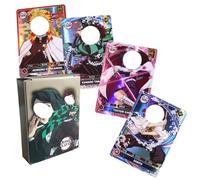 VIUWIZE Trading Card Game 50 Different Cards Rare Cards Set No Duplicates Cartoons Comics Trading Cards Anime Trading Cards for Children (Demon Kimetsu)