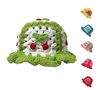 VIUXL Strawberry Shortcake Hat, Strawberry Shortcake Costume Hat, Strawberry Shortcake Hat Women (Green Cherry,free size)