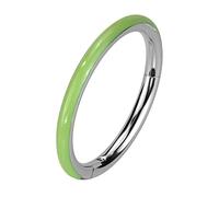 viva-adorno Segment Ring Clicker Hinge Titan G23 Glows IN The Dark Nose Ear Lips Piercing Z561, Neon Green / 1,2 x 8mm