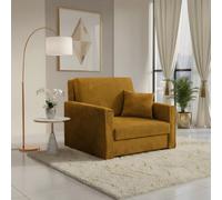 Viva Bis I Premium Sofa Bed Armchair With Storage For Lounge Chipboard Polyurethane Foam 103X85X98Cm Mustard