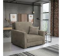 Viva Bis I Premium Sofa Bed Armchair With Storage For Lounge Chipboard Polyurethane Foam 103X85X98Cm Beige