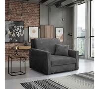 Viva Bis I Premium Sofa Bed Armchair With Storage For Lounge Chipboard Polyurethane Foam 103X85X98Cm Grey
