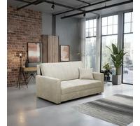 Viva Bis Iii Premium Sofa Bed Chipboard Frame Wavy Springs Polyurethane Foam Sleeping Function 153X85X98Cm Cream