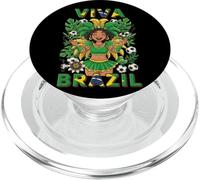Viva Brazil Soccer Fan Tropical Vibe PopSockets PopGrip for MagSafe