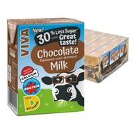 VIVA Chocolate Flavour Milk No added sugar and made using fresh milk 27 pieces x 200 ml cartons