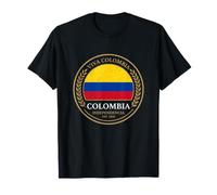 Viva Colombia Independencia 1810 Heritage Crest Flag T-Shirt