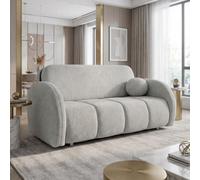 Viva Comfy Iv Sofa Bed With Storage Compartment Particle Board Metal Legs Wooden Frame 172X103X85Cm Light Grey
