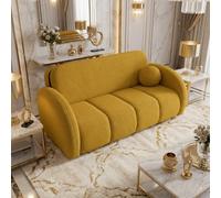 Viva Comfy Iv Sofa Bed With Storage Compartment Particle Board Metal Legs Wooden Frame 172X103X85Cm Mustard