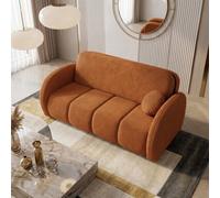 Viva Comfy Iv Sofa Bed With Storage Compartment Particle Board Metal Legs Wooden Frame 172X103X85Cm Orange