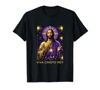 Viva Cristo Rey Roman Catholic Jesus Christ The King Value Graphic T-Shirt, Men, Black, M