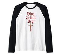 Viva Cristo Rey! - Spanish Catholic Saying Raglan Baseball Tee