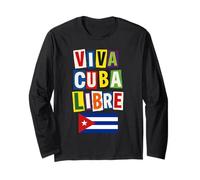 Viva Cuba Libre Flag Long Sleeve T-Shirt