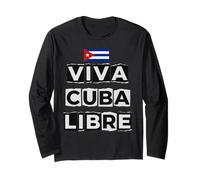 Viva Cuba Libre Flag Long Sleeve T-Shirt