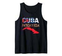 Viva Cuba Libre Patria Y Vida Cuba Flag Cuban Revolution Tank Top