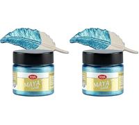 Viva Decor 45 ml Maya Gold Paint, Ice Blue (Pack of 2)