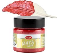Viva Decor 50 ml Maya Gold Paint, Fire Red