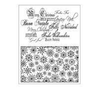 Viva Decor A5 Clear Stamps Set - Christmas Background & Letters #10