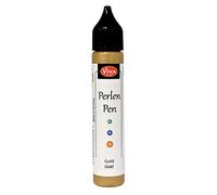 Viva Decor® Beads Pen (Gold, 28 ml) 3D Pearl Pen - T Shirt Marker for Painting Fabric and Textiles - Decorative Colours - Pens Beads - Made in Germany
