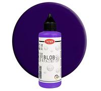 Viva Decor® Blob Paint (Purple, 90 ml) Ready-to-Use Blob Painting Colours with Acrylic Paint Properties - Dot Painting Art, Dotting Tool for Canvas, Mandala and Much More - Made in Germany